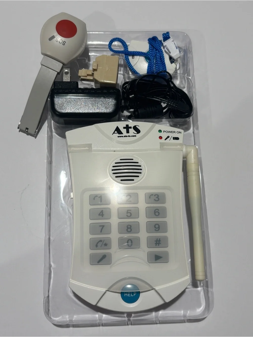 ATS No Subscription Help Alarm Emergency Dialer - White